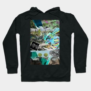 mexican landscape ecopop collage with skeleton monster arts totonac patterns Hoodie